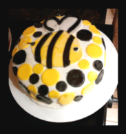 Bee cake made by yours truly and Jessica Eddington