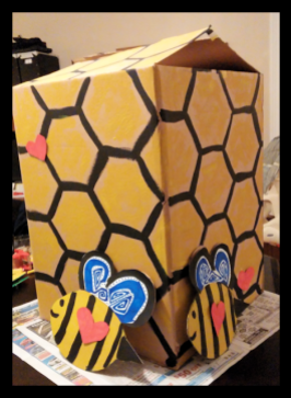 Honeycomb gender reveal box